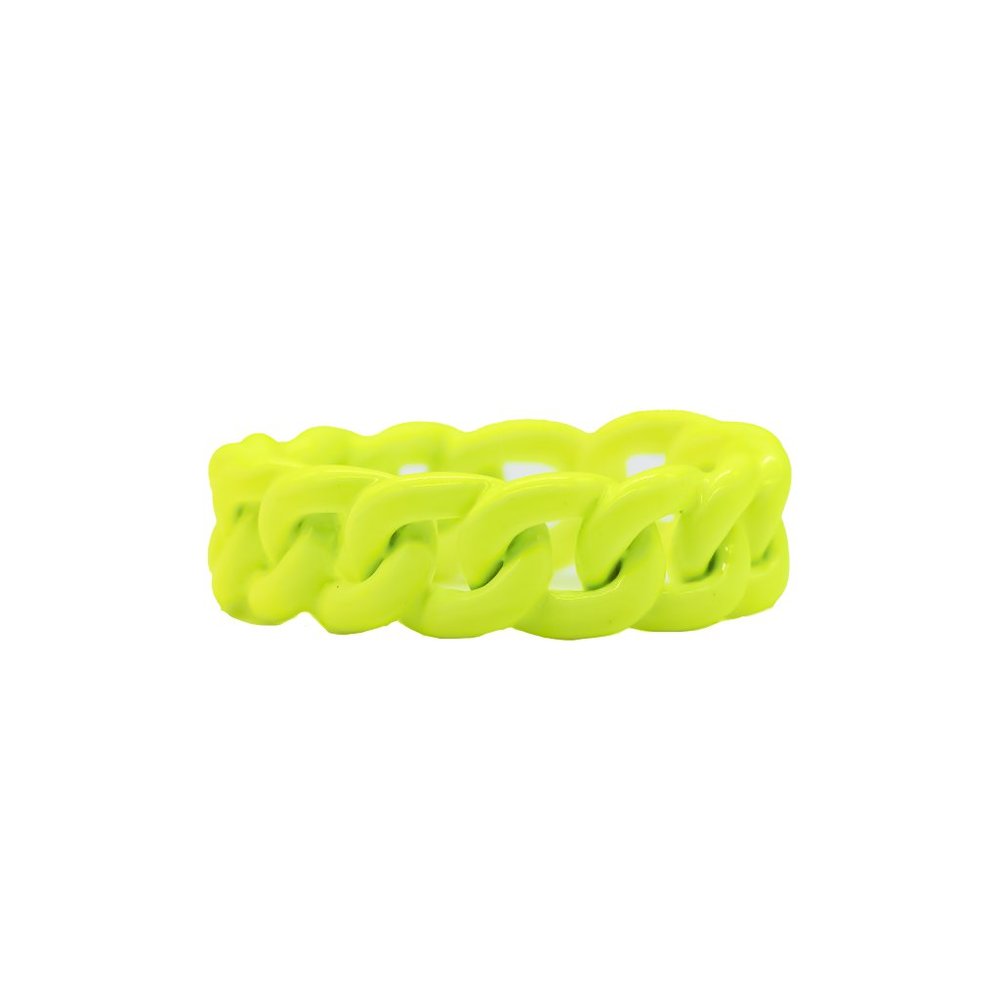 Lime Green Colorful Enamel Ring
